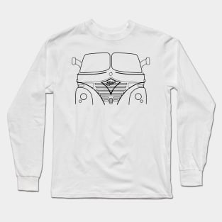 Classic Foden S21 lorry black outline graphic Long Sleeve T-Shirt